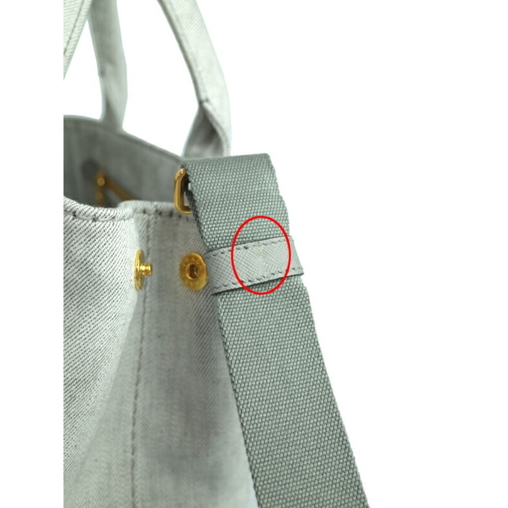 Prada 2way Canapa Denim Shoulder Bag - Picture 7 of 9